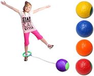 Skip Ball Ankle Skipper Toy for Kids Champion Sports, Jumping Ball Toy Single Foot Shot Ball Bouncing Ball, Fun Jumper and Exercise Equipment, Random Color