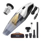 UN1QUE Vacuum Cleaner for Car Use, 6000pa Powerful Suction, Car Vacuum Cleaner with DC 12V & LED Light, HEPA Filter, Stainless Steel Filter Car Vacuum 4m Power Cord with Storage Bag (Black)