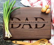 Gifts for Dad | Father - Personalized Cutting Boards - Wooden Custom Serving Board for Father's Day, Father's Birthday, Thanksgiving, Christmas, Presents for Dad and Grandpa from Daughter and Son