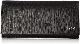 Calvin Klein 31CK19000 Secretary Men's Long Wallet, 31CK190003, Black, Black, 【サイズ】約横19×縦9.5×幅2cm