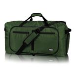 Fmeida 65L Travel Duffle Bag, Foldable Weekender Bag with Shoe Compartment, 24" Sac de Voyage, Waterproof Gym Bags for Men Women, Large Overnight Duffel Bag, Tear-Resistant Sac de Sport Homme (Green)