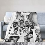 Pop Singer Justin Bieber 3D Print Blanket Throw Blanket Soft Flannel Blanket Fleece Super Plush Soft Warm for Napping, Couch Chair, Living Room Girls Fans Gift 60x50 in