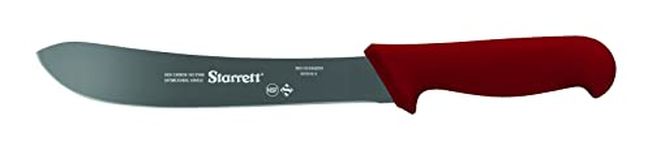 Starrett Professional Stainless Steel Chefs Steak Knives - 8-inch (200mm), Red