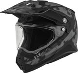 Fly Racing Trekker Helmet (Matte Grey/Black Camo, XX-Large)