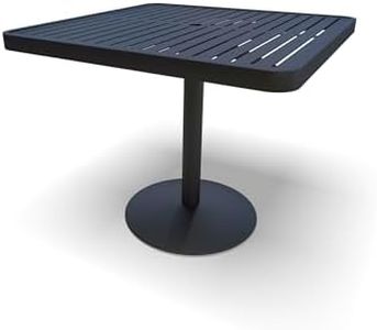 Wabash Valley Hanna Slat Square Dining Table | Powder-Coated Aluminum Frame | Clean Lines and Classic Style | Four Color Options | Hanna Collection