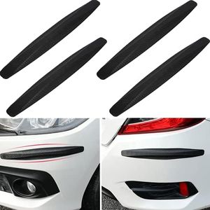 4PCS Adesivo per Strisce Antigraffio con Protezione Posteriore Anteriore Antiurto per Paraurti Angolare in Gomma Universale, Bumper Anticollisione (Nero)