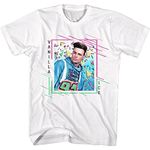 Vanilla Ice 90s Hip Hop Rapper '91 Retro Style Adult Short Sleeve T Shirt Graphic Tees, White, Large