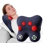 BOB AND BRAD Back Massager with Heat, Cordless Shiatsu Massagers for Neck and Back, Neck and Shoulder Massager, 3D Kneading Massage Pillow for Muscle Pain Relief, Relaxation Gifts for Women Men