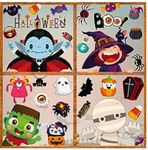 RMMD Halloween Window Stickers, 10 Sheet Halloween Window Decorations Cute Halloween Window Clings for Kids Halloween Window Stickers for Glass Window Halloween Window Decals Decorations