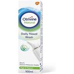 Otrivine Natural Daily Nasal Wash with Aloe Vera, Blocked nose relief, Cold and Flu Decongestant, 100 ml