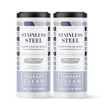 Therapy Stainless Steel Wipes, 30 Count (2 Pack) - Best for Cleaner and Polish of Kitchen Appliances, Refrigerator, Dishwasher, Oven, Stove, Sink, and Microwave