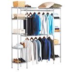 Seville Classics Expandable Closet Organizer System, UltraZinc
