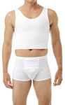 Underworks FTM Extreme Tri-Top Chest Binder Top 983, White, Large