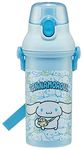 Skater Cinnamoroll Water Bottle with Adjustable Strap, Blue, 16.23oz - Adorable Friends Design - Leak-Proof, BPA-Free
