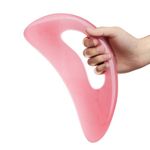 AICNLY Large Gua Sha Massage Tool, Lymphatic Drainage Massager, Muscle Scraping Massage Tools, Body Sculpting Anti Cellulite Tools for Man and Women (Pink)