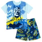 DC Comics Justice League Batman T-Shirt and French Terry Shorts Outfit Set Infant to Big Kid, Blue, 5T