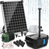 POPOSOAP 20W Solar Pond Filter with Fountain Pump, Solar Pond Pump and Filter Kit for Outdoor Pond Filter Box with Bio Media for Water Gardens, Ponds Up to 280 Gallons P3202