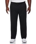 PGA TOUR Men's Flat Front Golf Pant With Expandable Waistband, Caviar, 32X32