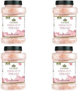 Good Tierra Himalayan Pink Salt in Jar - Coarse, 5 lb (4 Pack of Salt Bulk) - Ideal for Bath Salt, Table Salt Grinders, and Spice Jars