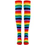 Skeleteen Colorful Rainbow Striped Socks