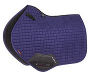 LeMieux Close Contact Suede Square Saddle Pad - Saddle Pads for Horses - Equestrian Riding Equipment and Accessories (Ink Blue - Large)