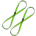 KIKIGOAL 18MM Nylon Climbing Sling Runner 23KN CE2008/EN566 Rock Climbing Webbing Straps for Outdoor Climbing, Rappelling, Swing, Yoga Hammock etc (2pcs Green, 60 CM/24 Inch)