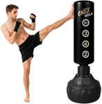 ONEX Punch Bag Free Standing Adult - 5ft filled Heavy Duty Pedestal Stand Boxing Bag for Kickboxing MMA Martial Arts karate Gym & Home Fitness Workout