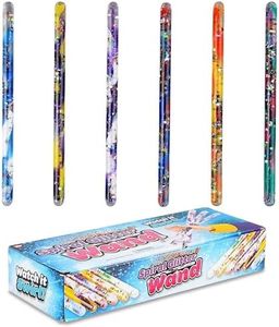 Forest & Twelfth 12.5” Spiral Glitter Wands for Wizard and Fairy Princess Pretend Play, Fun Magic Wand Toys for Halloween Parties, Party Favors, Stocking Stuffers, Giveaways (6 Pack)