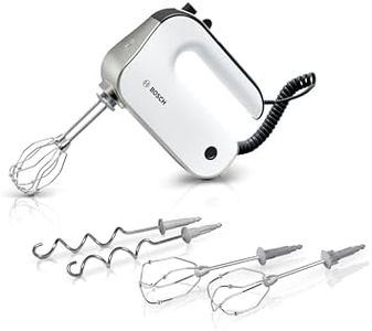 Bosch Handrührer Styline MFQ4835DE, 2x2 Rührbesen, 2 Edelstahl-Knethaken, spülmaschinengeeignet, 575 W, weiß