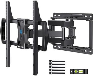 Pipishell Full Motion TV Wall Mount for Most 37-75 inch TVs up to 100 lbs, Wall Mount Bracket with Dual Articulating Arms, Swivel, Tilt, Max VESA 600x400mm, TV Mount Fits 12”/16” Wood Studs, PILF6