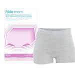 Frida Mom Postpartum Disposable Underwear, Microfiber Boyshort Cut Underwear - Size Regular (8ct) Grey