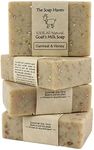 Oatmeal Soap - 4 Oatmeal & Honey Goat Milk Soap Bars. All Natural, Unscented Soap, SLS Free, NO Parabens, Handmade in USA.