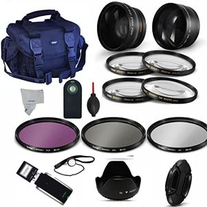 Wide Angle Lens + TELEPHOTO Zoom Lens + Accessory KIT for Nikon P1000 77MM ST