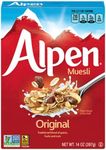 Alpen Original Muesli, Swiss Style Muesli Cereal, Whole Grain, Non-GMO Project Verified, Heart Healthy, Kosher, Vegan, 14 Oz Box (Pack of 6)