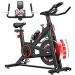 Dripex Exercise Bike for Home Use, Magnetic Resistance Indoor Cycling Stationary Bike for Home Training (2024 New Version) With LCD Display Heart Rate Sensor Quiet Fitness Bike Cardio Workout