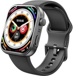 TOZO S6 Smartwatch 1.85" AMOLED Ultra-Clear Screen Dynamic Watch Faces Bluetooth Call,100+ Sports Modes Fitness Watch Activity Tracker with Heart Rate/Sleep/Blood Oxygen Monitor IP68 Waterproof Black