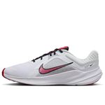 Nike Mens Quest 5-White/Fire Red-Lt Smoke Grey-Black-Dd0204-104-7Uk,Running