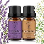 yethious 2 Pack Chamomile Lavender Essential Oil Set Organic Pure Aromatherapy Massage Oils for Diffuser Gift Set