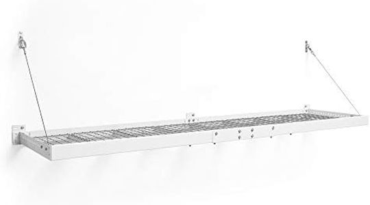 NewAge Products Inc. Pro Series White 2 ft. x 8 ft. Wall Mounted Steel Shelf (Set of 2), Garage Overheads, 40415
