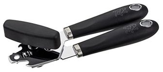 Stanley Rogers Can Opener 20 cm, Kitchen Tool With Ergonomic Premium Soft-Touch Handle, Can Opener With Functional Part Made Of hardened Carbon Steel (Colour: Silver/Black)