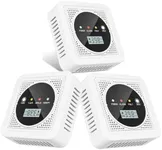 3 Packs,2-in-1,Smoke Carbon Monoxide Detector,Carbon Monoxide Detector,Smoke Alarm,CO Alarm, 85 db Sound,Battery Powered CO Alarm with LEDs,LCD Digital Screen,Test Button,3 Packs