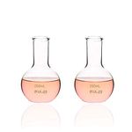 ULAB Boiling Flask of Flat Bottom Set, 2pcs of Vol.250ml, Borosilicate 3.3 Glass Material, UBF1008