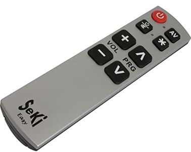 SeKi Easy Universal Remote Control with Large Buttons Silver/Black for Seniors and Children