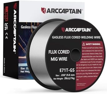 ARCCAPTAIN Flux Core Welding Wire .030, E71T-GS Mig Welding Wire 2-Pound Spool Gasless Mild Carbon Steel Compatible With Lincoln Miller Forney Harbor Welder