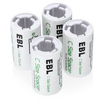 EBL Pack of 4 AA to C Battery Converters, AA to C Battery Adapter Holders