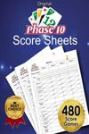 Original Phase 10 Score Sheets: 120 Page Travel Size Score Pads for Scorekeeping – Phase 10 Card Game | Size 6 x 9 inches