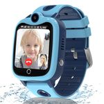 Ruopoem 4G Kids Smart Watch Phone Video Call, Smart Watch for Kids with GPS Tracker SOS IP68 Waterproof Games School Mode Camera Alarm Clock, Kids Watch Birthday Toy Gifts for Girls Boys