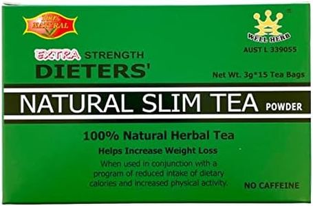 DIETERS NATURAL SLIM TEA Extra Strength Herbal 15 Tea Bags Powder