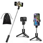 Eono Selfie Stick, 4 in 1 Mini Selfie Stick Tripod, Extendable and Portable Stable Tripod Stand with Detachable Wireless Remote Compatible with iPhone/GoPro/Galaxy/Camera