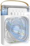TRIDEO Rechargeable Fan Portable AC for Home Portable Air Conditioners Water Cooler 3 Speeds Modes for Room Office Home Travel_White_SA07
